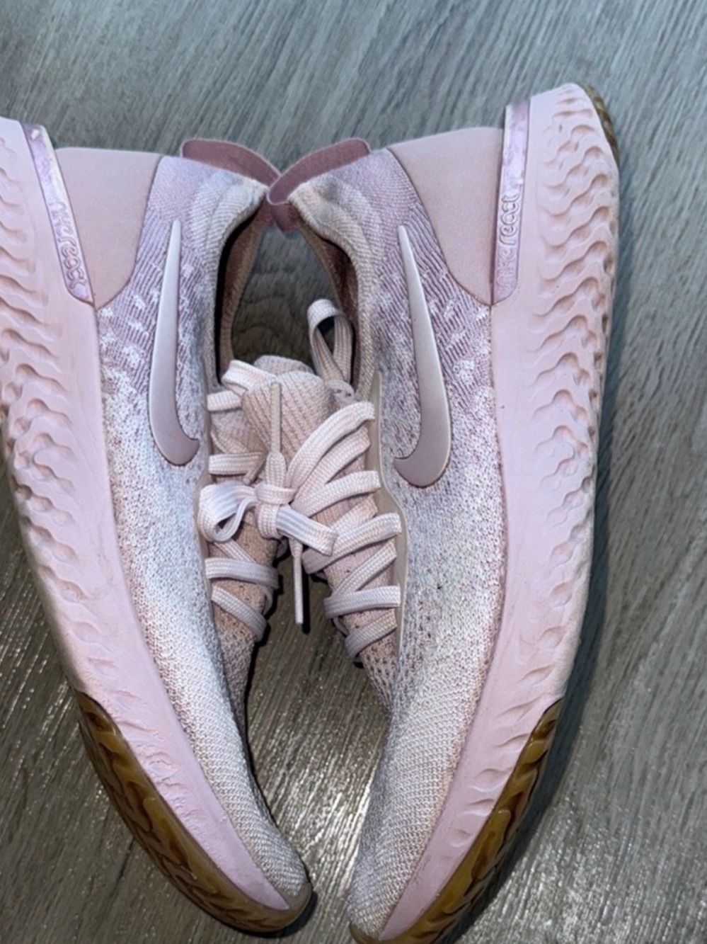 Nike Women's Light Pink Knit Running Sneakers